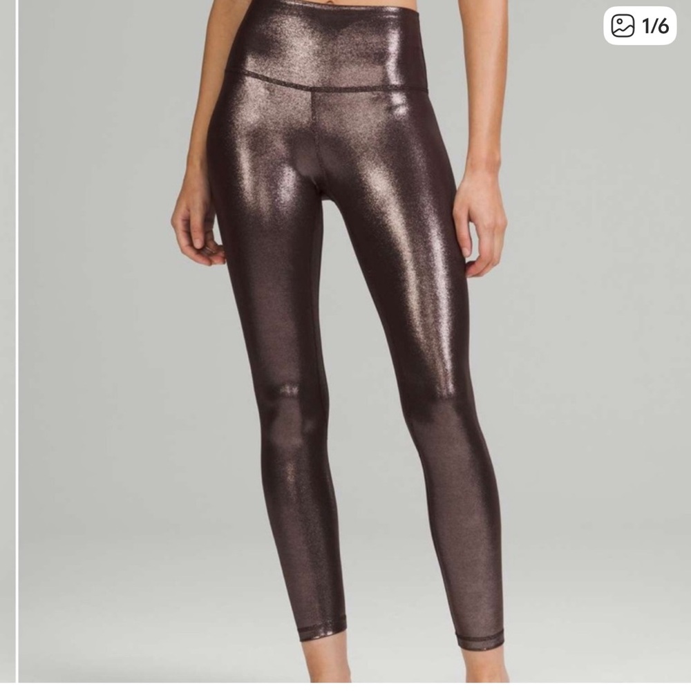 Lululemon Align High-Rise Pant 25" *Shine Radiate Foil Print French Press
